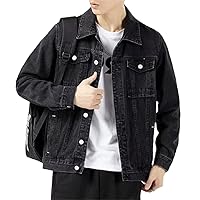 Men's Denim Jackets Spring Autumn Jacket Slim Stretch Cotton Casual Single Breasted Jeans Coats Male
