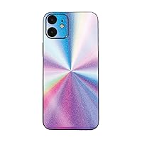 MightySkins Glossy Glitter Skin for Apple iPhone 12 - Rainbow Zoom | Protective, Durable High-Gloss Glitter Finish | Easy to Apply, Remove, and Change Styles | Made in The USA