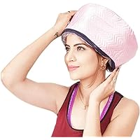 Hair Care Thermal Head Spa Cap Treatment with Beauty Steamer Nourishing Heating Cap, Spa Cap For Hair, Spa Cap (Pink)
