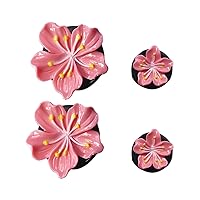 4PCS Car Air Vent Clip, Cute Refillable Flower Aesthetic Automotive Vent Clip Air Freshener Diffuser for Women Girls, Vehicle Interior Decoration Universal for SUV Truck RV and More（Rose Red）