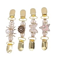 4PCS Clothes Clip Shawl Clip Cardigan Clips Sweater Collar Clips Antique Stylish Clips for Sweater