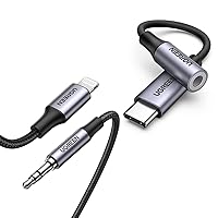 UGREEN 3.3FT Aux Cord for iPhone 13 Bundle with Braided USB C to 3.5mm Audio Headphone Jack Adapter Compatible with Galaxy S22