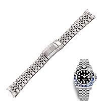 SERDAS 20 21mm Stainless Steel Replacement Wrist Watchband Strap Bracelet Jubilee With Oyster Clasp For Rolex GMT Master II DATE JUST