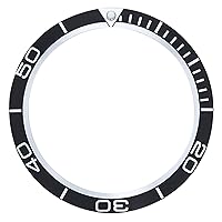 Ewatchparts BEZEL INSERT COMPATIBLE WITH 45MM OMEGA PLANET OCEAN XL 600 M 2208.50 DIVER WATCH BLACK