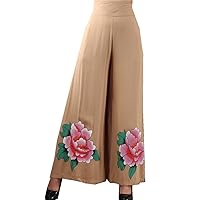 Women's Wide Leg Leisure Chinese Style Loose Long Pants 6 Style