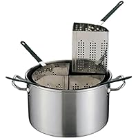 Commercial Grade Pasta Cooker Set with 20 Quart Aluminum Noodle Maker Pot and 4 Stainless Steel Insert Filter Baskets Home Kitchen Restaurant Cooking Tool-1