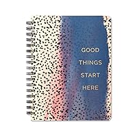 Compendium Spiral Notebook - Good Things Start Here — A Designer Spiral Notebook with 192 Lined Pages, College Ruled, 7.5”W x 9.25”H