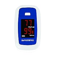 SmartHeart Pulse Oximeter | Blood Oxygen Saturation | Complete System Monitor Lanyard and Batteries | Portable Spot-Check Monitoring