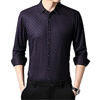 Plaid Casual Shirts Men Autumn Long Sleeve Dress Shirt Slim Fit