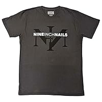 Nine Inch Nails T Shirt Icon and Band Logo Official Unisex Charcoal Grey