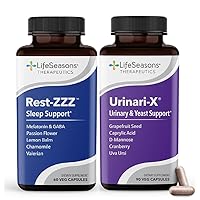 Urinari-X with Rest-ZZZ - Urinary Tract Support - Fast Acting UTI Relief - Vitamin Supplement for Healthy Bladder Function & Immunity - 136 Capsules