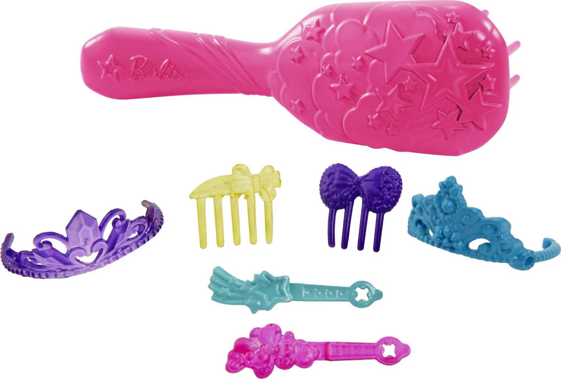 Barbie Dreamtopia Doll, Mermaid Toys, Pink Ombre Tail & Extra-Long Fantasy Hair with Brush, Tiaras & Styling Accessories