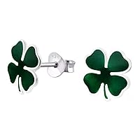 Clover .925 Sterling-Silver Tiny Stud Earrings (Hypoallergenic)