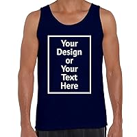 Personalized Tank Tops for Men - Custom Sleeveless Shirt - Gifts for Husband Dad - Front/Back Print