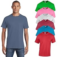 Gildan Men's Heavy Cotton Short Sleeve T-Shirt, Style G500, Multipack of 1|2|4|6|10, Make Your Own Customized Set! SETOF-6-2XL Multicolor