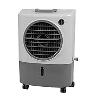 Portable Swamp Coolers - 1300 CFM MC18M Evaporative Air Cooler with 2-Speed Fan, 53.4 dB - 500 sq. ft. Coverage Evaporative Air Cooler Portable High Velocity Outdoor Cooling Fan by Hessaire - White