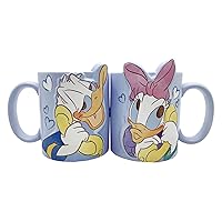 Disney Donald Duck & Dizzy Duck Pair Mug, Set of 2, Approx. 10.1 fl oz (300 ml) SAN4078