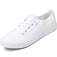 Women's Play Fashion Sneaker White Color Washed and Leopard Canvas Slip on Shoes