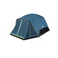Coleman Skydome Camping Tent with Dark Room Technology and Screened Porch, Weatherproof 4/6 Person Tent Blocks 90% of Sunlight, Sets Up in 5 Minutes, and Includes Extra Storage/Sleeping Place
