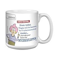 Aunty Acid Funny Extra Large Mug, 20-Ounce Jumbo Coffee Cup, Hilarious, Unique Gag Gift for Men, Viagra's Other Name XM27819 - Tree-Free Greetings