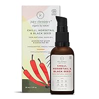Juicy Chemistry Chilli, Horsetail & Blackseed Hair Oil for Hair Growth & Hair Fall Control, 30 ml - Clinically Tested, 100% Certified Natural for Men and Women