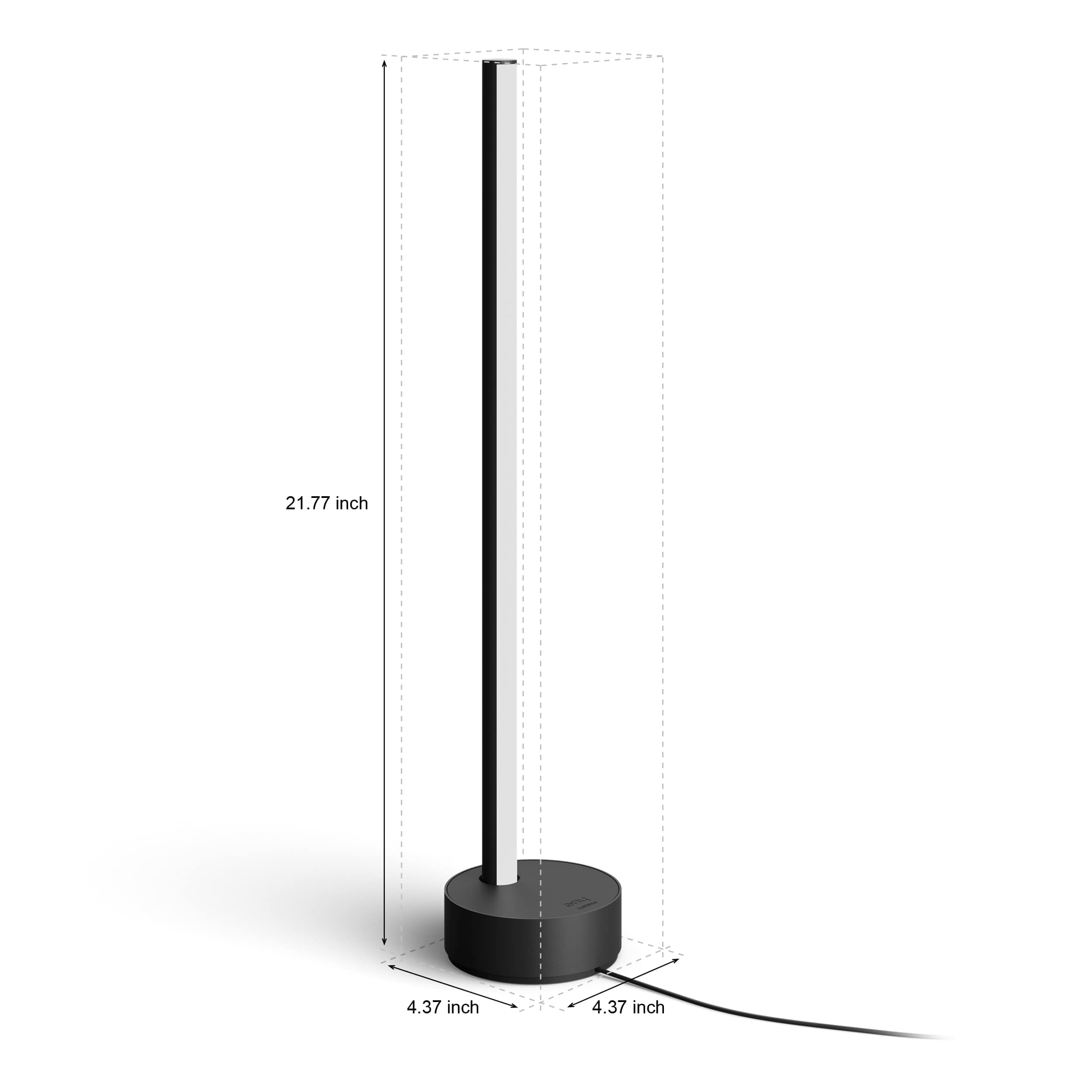Philips Hue Bridge + Gradient Signe Table Lamp, Compatible with Alexa, Apple HomeKit and Google Assistant, Black