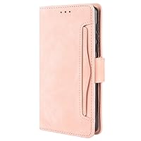 Asus Zenfone 9 Case, Magnetic Full Body Protection Shockproof Flip Leather Wallet Case Cover with Card Holder for Asus Zenfone 9 5G Phone Case (Pink)