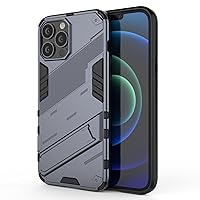 Case for iPhone 15 Pro Max/15 Plus/15 Pro/15, Heavy Duty Military Grade Hard Protection Shock Proof Durable Dual-Layer Design Phone Cover with Kickstand (15 Pro Max 6.7',Gray)