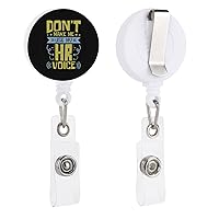 Human Resources HR Voice Cute Badge Holder Clip Reel Retractable Fashion Name ID Card Holders Unisex Gift