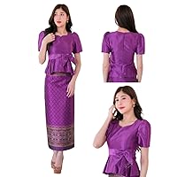 Thai/Laos Silk Blouse - 6 Colors, Chest 32