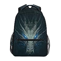 ALAZA Dragon Firing Anime Backpack Purse with Multiple Pockets Name Card Personalized Travel Laptop School Book Bag, Size S/16 inch