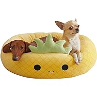 Squishmallows 24-Inch Maui Pineapple Pet Bed - Medium Ultrasoft Official Squishmallows Plush Pet Bed