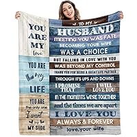Husband Gifts Anniversary Wedding Gifts for Him from Wife I Love You Gifts for Him Men Birthday for Husbands Christmas Valentines Day Romantic Gifts Ideas Throw Blanket 80