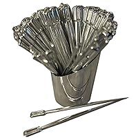 200 Silver Cocktail Picks Fruit Cheese Appetizer Skewer Picker Food Sample 3.3