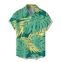 Hawaiian Shirts for Men Funny Big and Tall Summer Tshirt Casual Stylish Button Down Y2K Western Ocean Sweatshirts