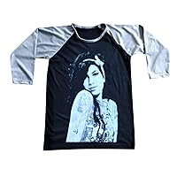 HOPE & FAITH Amy Winehouse T-Shirt 3/4 Sleeve Baseball Raglan Mens Womens Ladies Unisex
