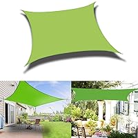 Sun Shade Sail UV Block Water Resistant Rectangle Sunscreen Awning Canopy for Outdoor Garden Patio Yard,Green,5x5m