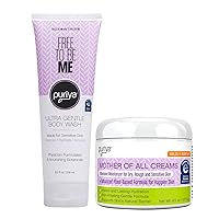 Puriya Sensitive Skin Bundle, Intensive Moisturizer and Ultra Gentle Body Wash, Plant-Based Hydrating Duo, for Dry, Itchy, Eczema-Prone Skin, Safe for Kids, National Eczema Association Accepted.
