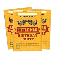 Orange Birthday Invitation Card 28 Pcs Fill or Write In Blank Invites Printable Party Supplies 5 x 7 Inches