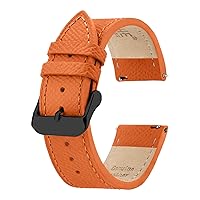 Ritche Quick Release Leather Watch Bands for Men Women 18mm 20mm 22mm Watch Band Compatible with Samsung Galaxy Watch 4 and 5/5 pro, Black/Brown/Coffee/Light Brown/Pink, Valentine's day gifts for him or her
