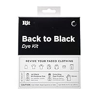 Rit Back to Black Dye Kit - Restore Your Faded Color Back to a Vibrant Black - Includes ColorStay Dye Fixative and Gloves