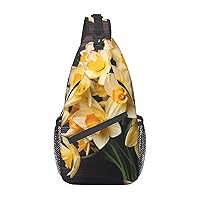 Bouquet of Daffodils Cross Chest Bag Diagonally Crossbody Shoulder Bag Travel Backpack Sling Bag for Women Men