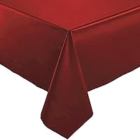 Red Rectangular Plastic Tablecloth (54