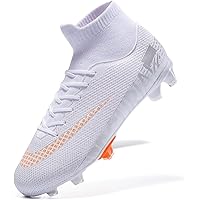 YAZGAN Men's Soccer Shoes Professional Spikes Hightop Football Boots Youth Competition/Training/Athletic Sneaker