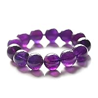 16mm Natural Uruguay Amethyst Purple Quartz Crystal Round Beads Women Men Bracelet AAAA