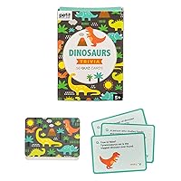 Petit Collage Dinosaurs Trivia Quiz Cards – Fun Card Game for Kids, Kids Trivia Game for Ages 5+ – Includes 50 Dinosaur-Themed Quiz Cards – Perfect for Family Fun