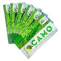 6 Packs CAMO Natural Leaf Wraps Green Apple 30 Sheets with an Official Camo Cones Sticker