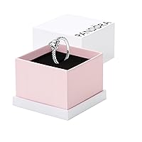 Pandora Elevated Heart Ring - Promise Ring for Women - Layering or Stackable Ring - Sterling Silver with Clear Cubic Zirconia - With Gift Box