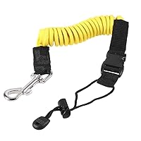 Elastic Paddle Leash Kayak Canoe Safety Fishing Rod Rowing Boat Coiled Strap Cord Tie Rope Surf Safety Rope Water Ski Accessories (Color: Yellow)