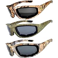 OWL 3 Pack Motorcycle Glasses Foam Padded Plastic Frame Riding Goggles UV400 Lens Motorcycle Riding Sunglasses